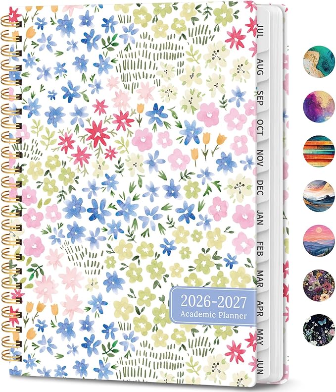 Academic Planner 2026-2027, Weekly and Monthly Calendar Book, July 2026 – June by JEJEGO