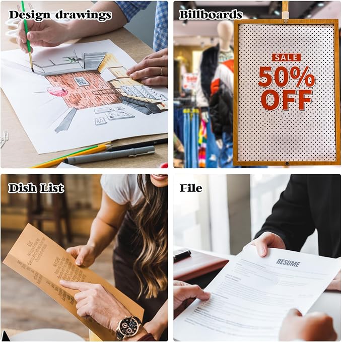 25 Pack 8.5" x 11" Hard Sheet Protectors, Rigid Print Protectors, Paper Sleeves - Image 3