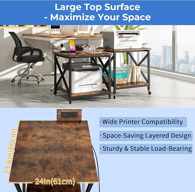 METYERRY Large Printer Stand - Image 7