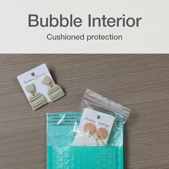 Quality Park Bubble Mailers, 4 x 8 Shipping Envelopes, Small Teal Padded - Image 3