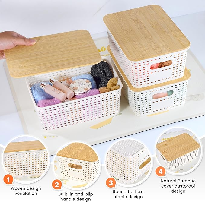 Ohmlove Plastic Storage Baskets - Image 3