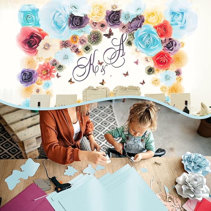 100 Sheets Blue Shimmer Cardstock 8.5 x 11 Metallic Paper, Goefun 80lb Card Stock Printer Paper for Invitations, Weddings, Parties, Showers-DeskLoop Office