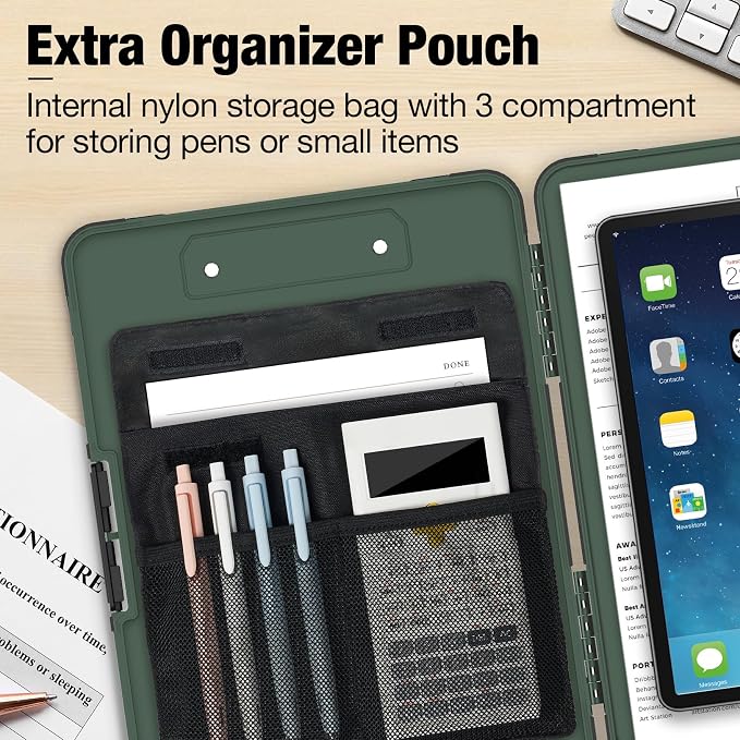 Sooez Toughest Clipboard with Storage, Internal Pen Pouch Included, Letter/ A4 - Image 2