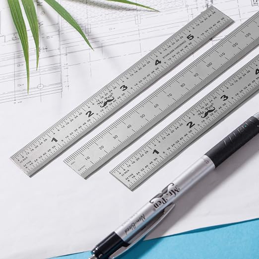 Mr. Pen- Machinist Ruler, 3 Pack, 6 Inch, Stainless Steel Metric & Imperial | - Image 7