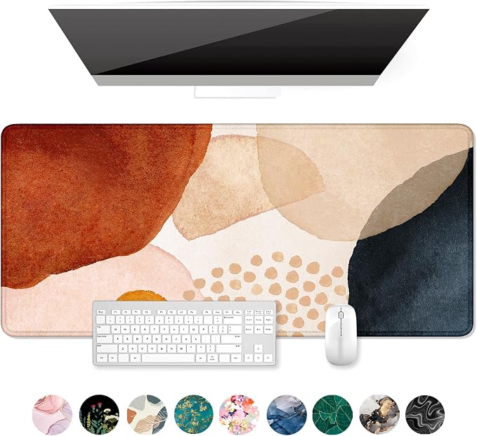 Auhoahsil Large Mouse Pad, XXL Desk Pad, Extened 35" x 15", Non-Slip Rubber Base by Auhoahsil