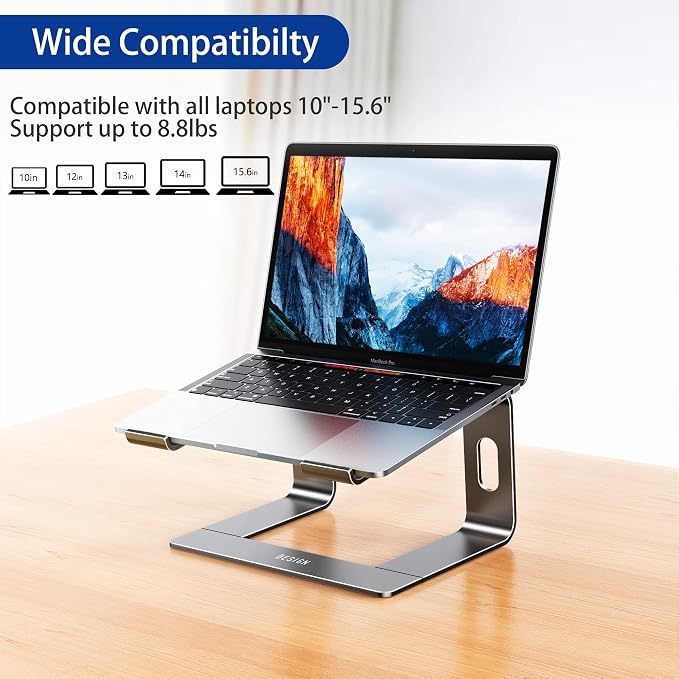 BESIGN LS03 Aluminum Laptop Stand, Ergonomic Detachable Computer Stand - Image 3