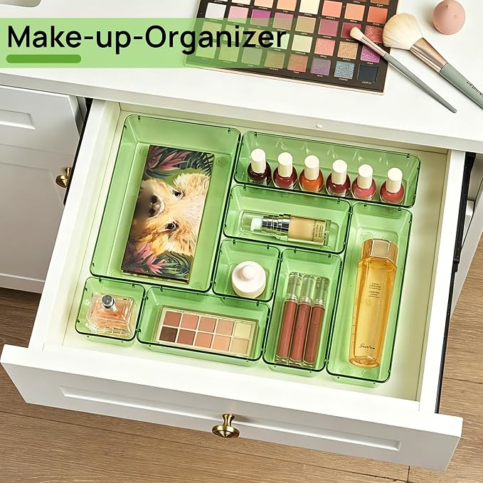 Vtopmart 25 PCS Clear Plastic Drawer Organizers Set, 4-Size Versatile Bathroom - Image 4