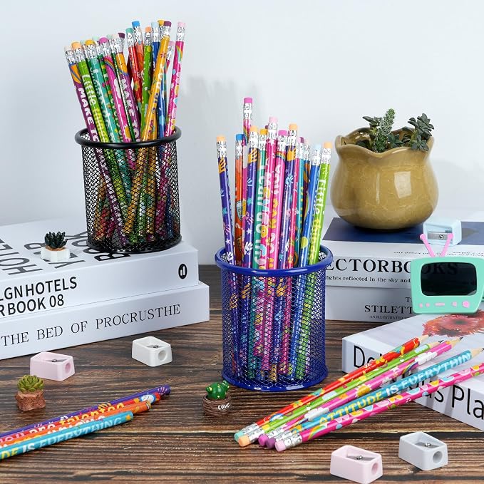 200 Pcs Motivational Pencils Bulk, Rainbow Inspirational School Pencils - Image 5