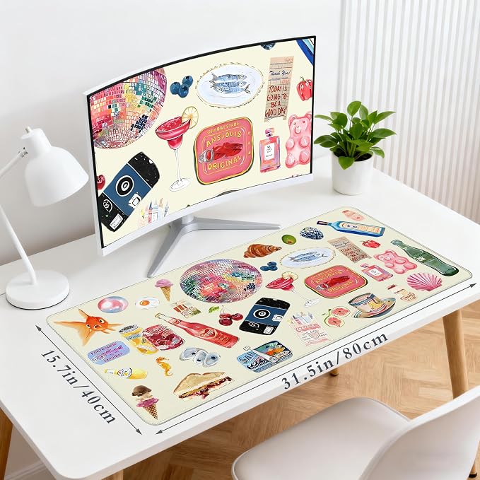 Desk Cover Mat, Large Cute Mouse Pad, Desk Pad Mat Decor - Image 2