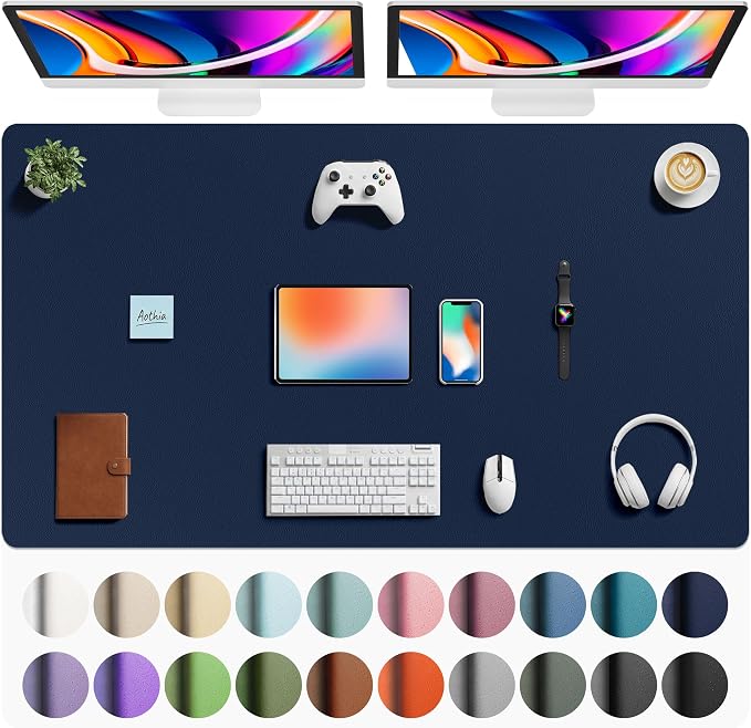 Aothia Faux Leather Desk Mat by AothiaSimpleNaturalUnique