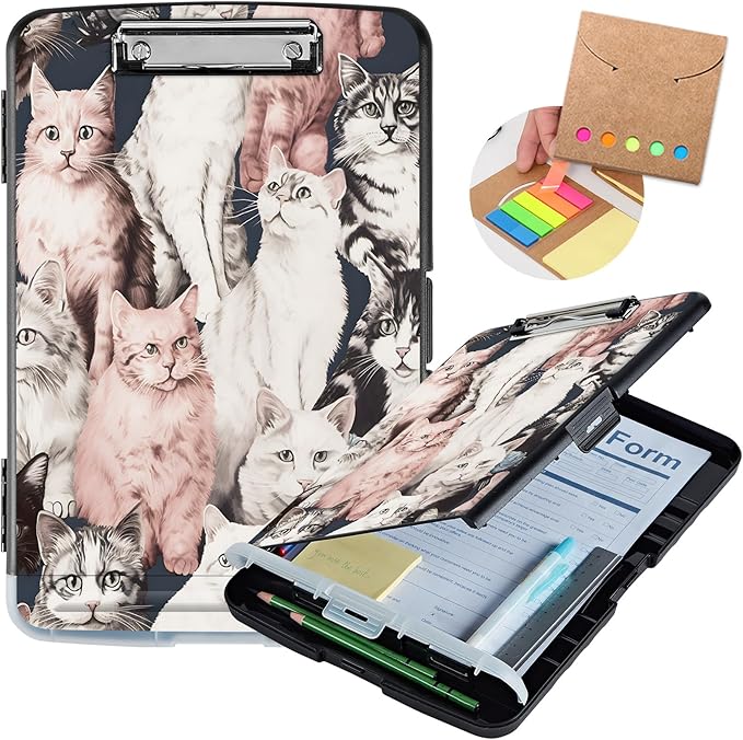 Clipboard with Storage, Storage Clipboard with Pen Holder, Heavy Duty Plastic by Unknown