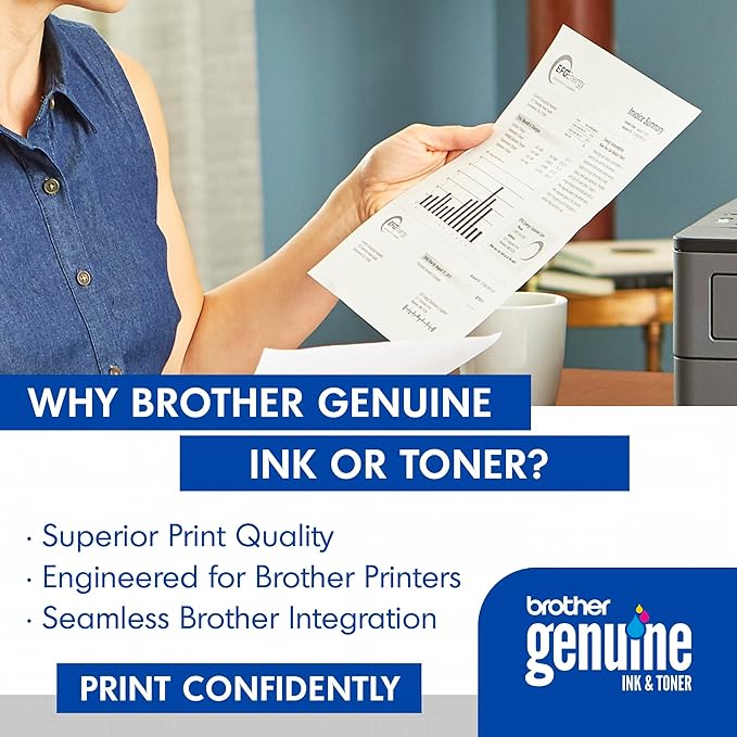 Brother Genuine Standard Yield Toner Cartridge, Replacement Black Toner - Image 2