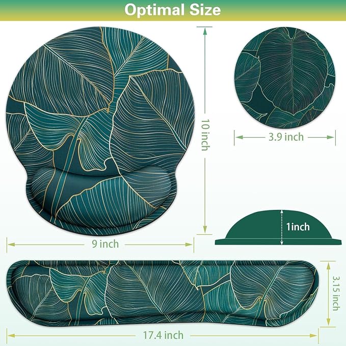 Mouse Pad with Wrist Rest Set, 3-in-1 Wrist Support Mousepad Set, Gaming Mat - Image 5