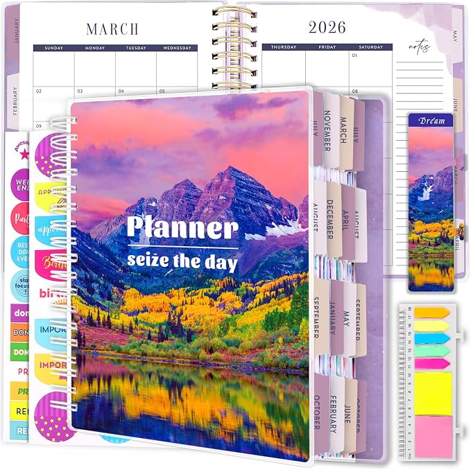 Planner 2026-2027, 18 Months Large Academic Daily Weekly Monthly Planner by Arundhati