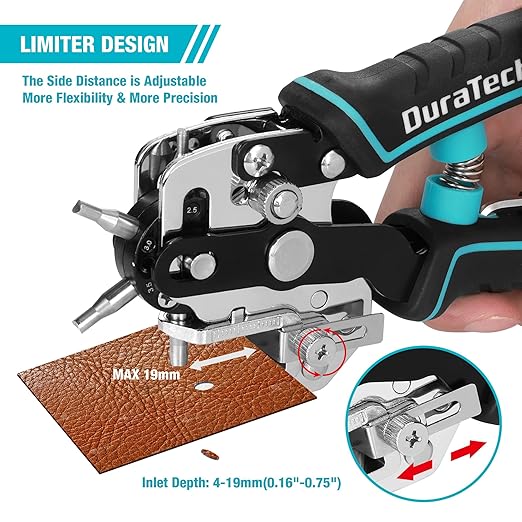 DURATECH Leather Hole Punch, Heavy Duty Belt Hole Punch Plier - Image 6