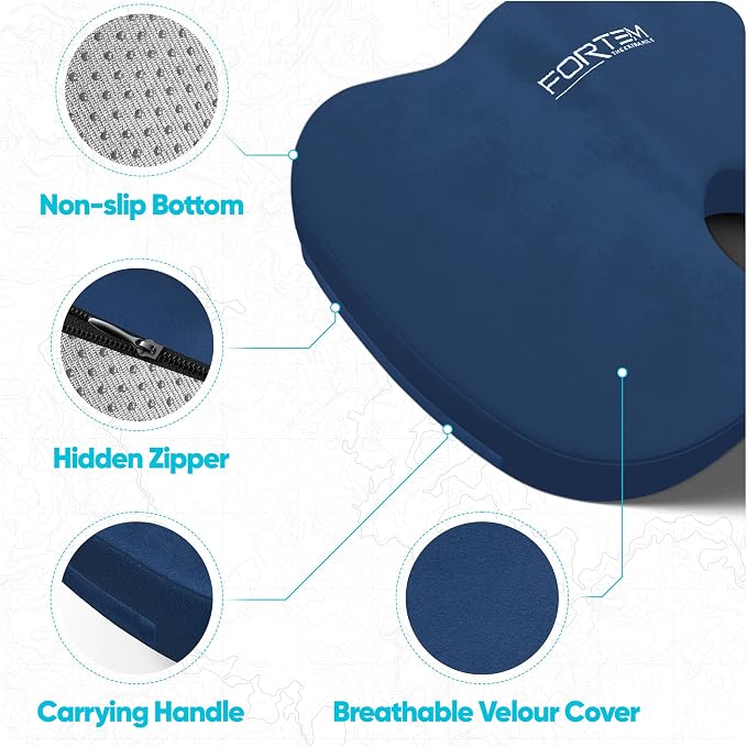 FORTEM Seat Cushion, Office Chair Cushion, Memory Foam Car Seat Cushions - Image 5