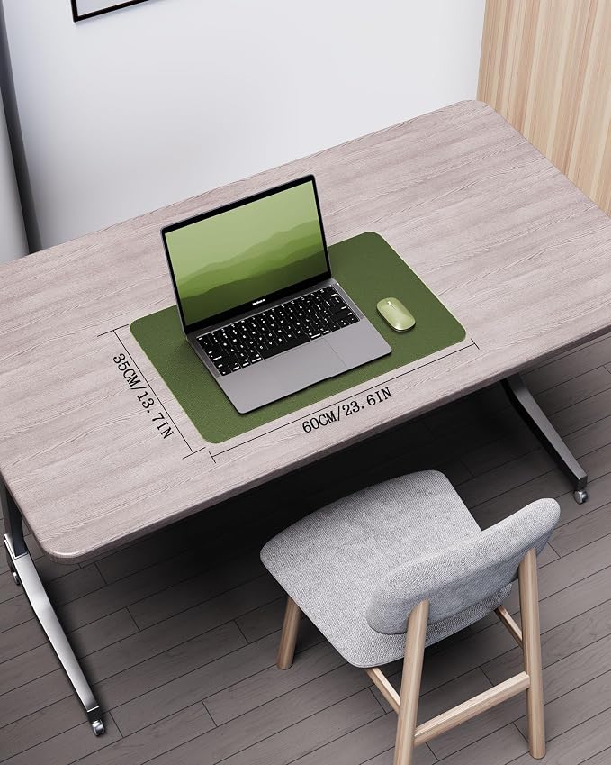 YSAGi Double-Sided Desk Mat, Eco Cork Desk Protector, Large Mouse Pad, - Image 2