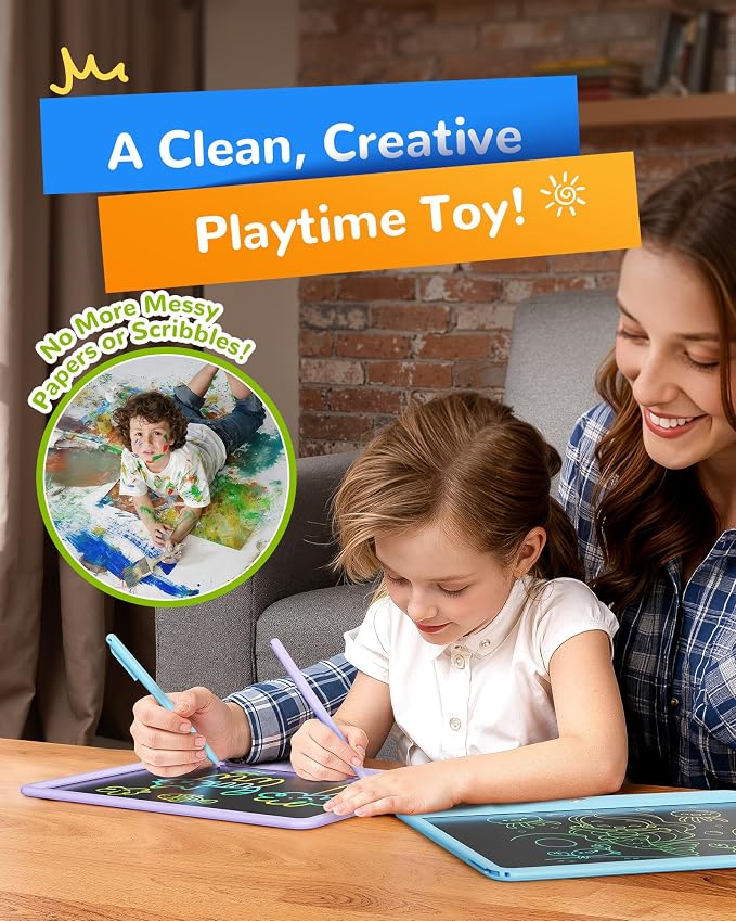 KOKODI LCD Writing Tablet, 12 Inch Colorful Toddler Doodle Board Drawing Tablet - Image 6
