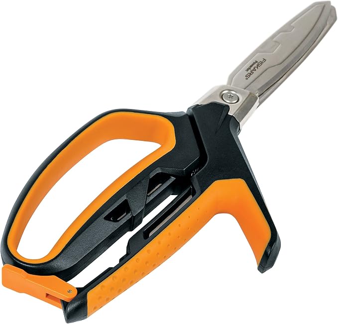 Fiskars PowerArc Easy Action Shears, Heavy Duty Scissors, Curved Stainless - Image 3