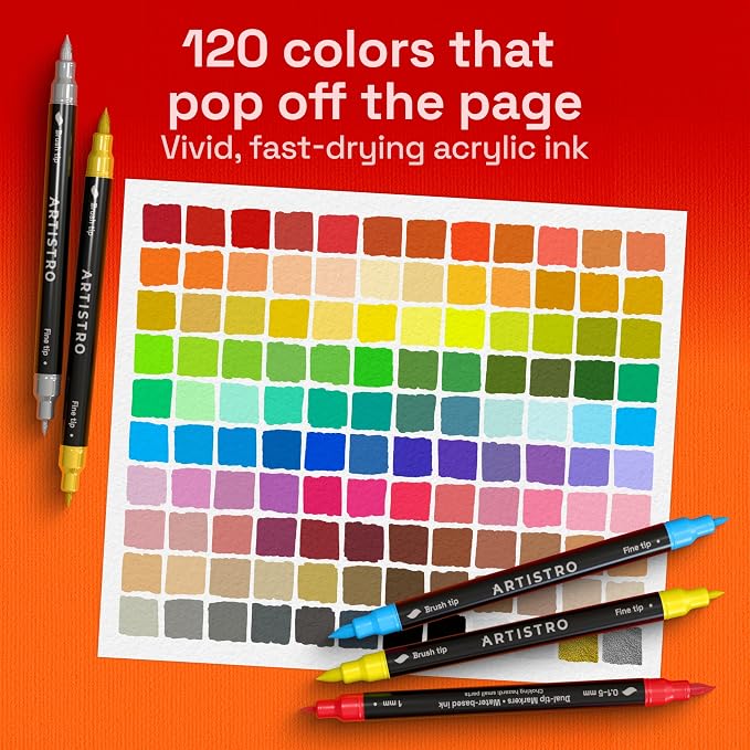 ARTISTRO 120 Acrylic Paint Markers - Image 2