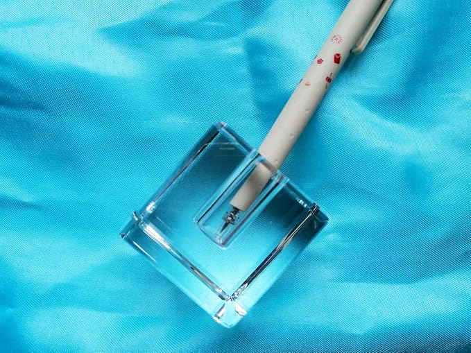 Glass Pen Holder Honeycomb Desk Accessory Fountain Pen Office Supplies Party & Gift Idea Home Decor (SQUARE)-DeskLoop Office