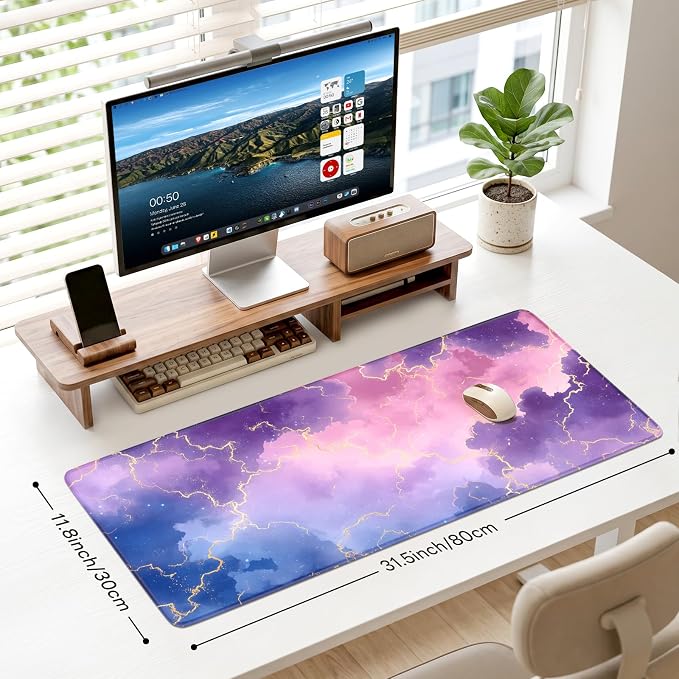 Desk Mat, Big Desk Pad, 31.5x11.8 Inches Extended Big Gaming Mouse Pad - Image 3