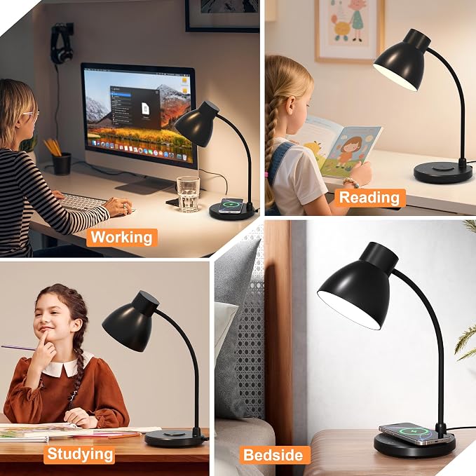 Desk Lamp with Wireless Charger, LED Desk Lamps - Image 6