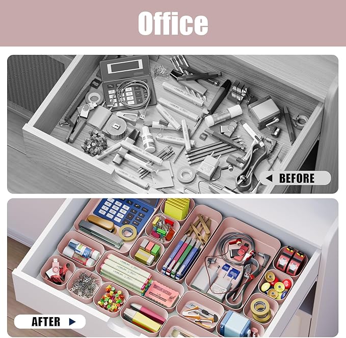Drawer Organizers Bins 10 PCS for Bathroom Makeup Desk Office | - Image 6