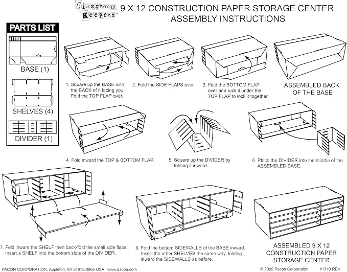 Classroom Keepers 9" x 12" Construction Paper Storage, 9-3/8"H x 29-1/4"W x - Image 4