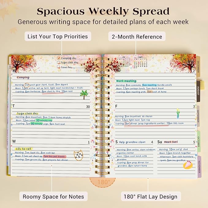 Academic Planner 2026-2027, 18 Months Weekly and Monthly Daily Planner from - Image 3