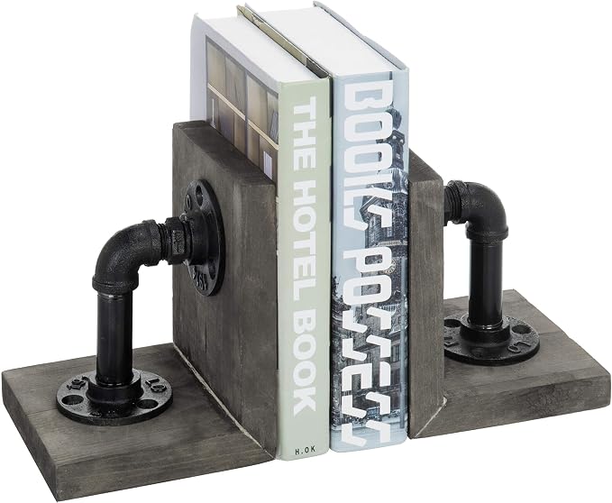 MyGift Book Ends Decorative for Shelves, Office Bookends for Heavy Books by MyGiftHome