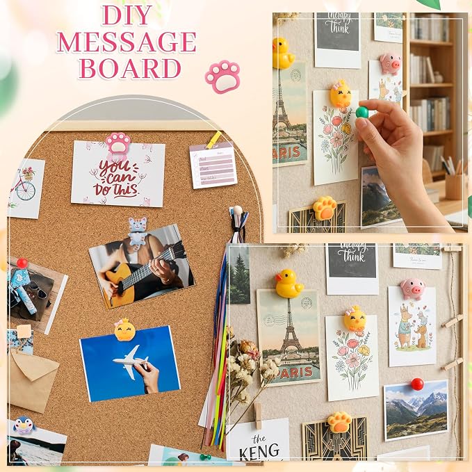 117 Pieces Push Pins Set Cute Thumb Tacks Decorative Push Pins - Image 6