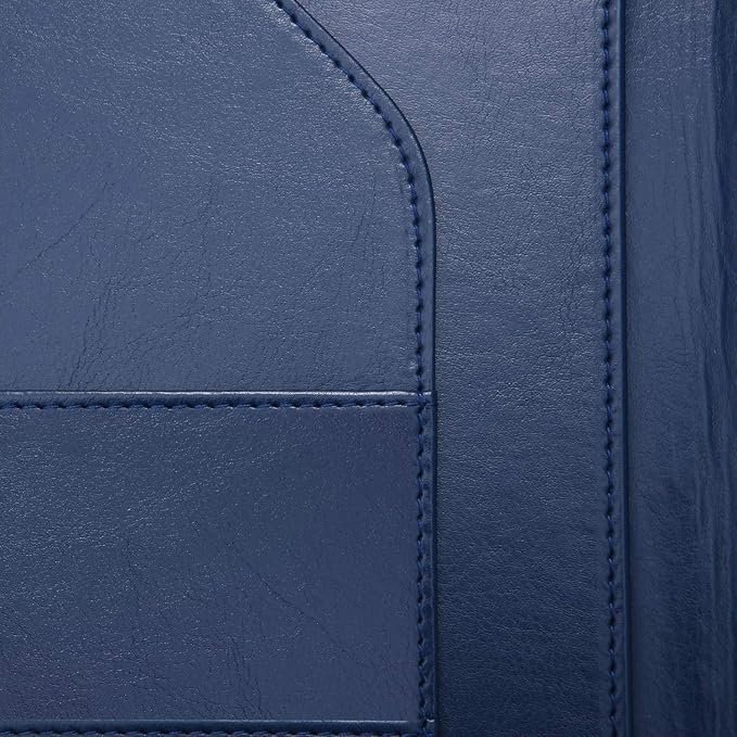 Padfolio Clipboard Folder Portfolio, Mymazn Faux Leather Folder Storage Clipboard with Cover for 8.5 x 11 Legal Pad A4 Refillable Folio Conference Writing Notepad (Blue)-DeskLoop Office