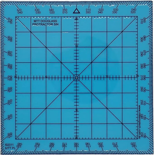 Douglas Protractor Graduated in Degrees for Angle Measurements and map Plotting for Outdoor, Marine or air Navigation, Hiking, Orienteering and Survival-DeskLoop Office