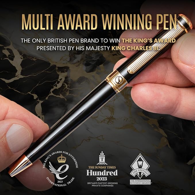 Scriveiner Personalized Black Ballpoint Pen - Image 9