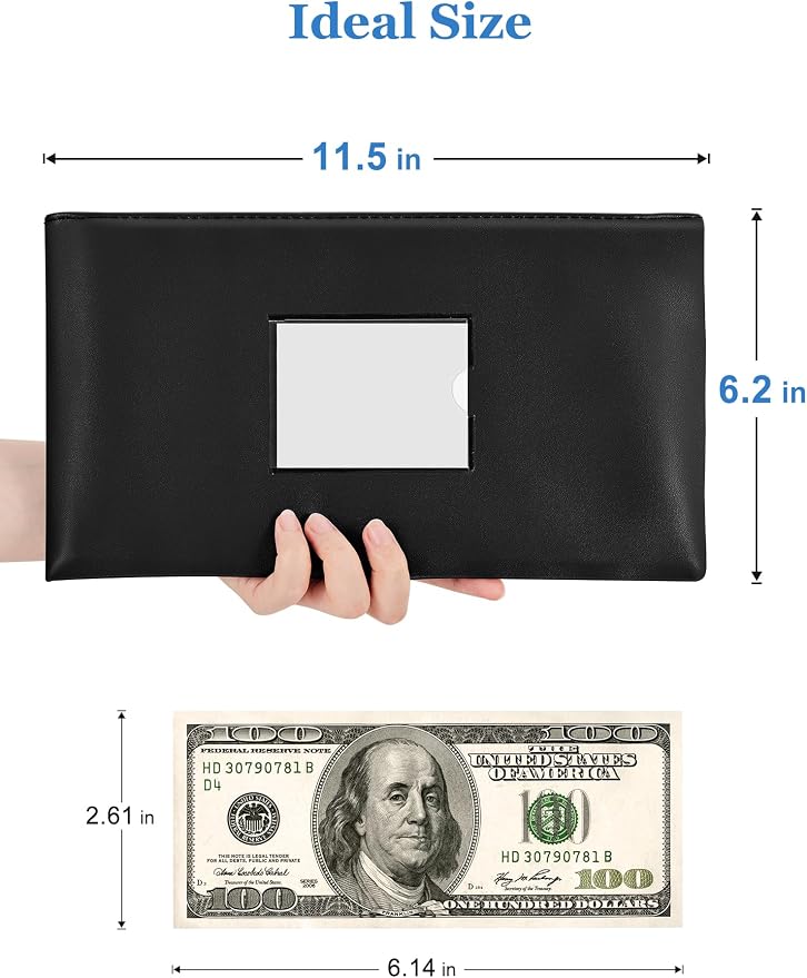 SMARTAKE 5-Pack Bank Deposit Money Bags - Image 2