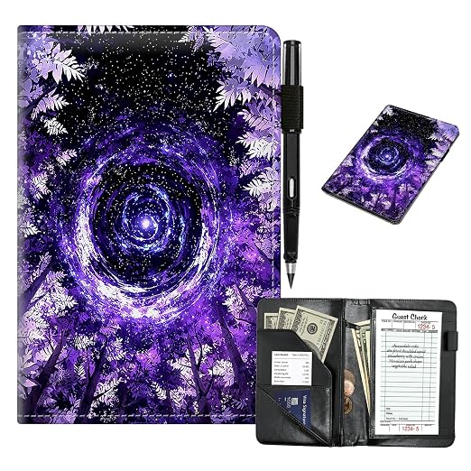 Purple Vortex Cute Server Book for Waitress & Waiter 8"x5" by Unknown