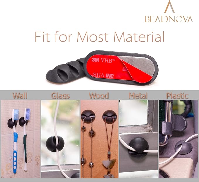 BEADNOVA Cord Organizer Cable Organizer Cable Clips Cord Holder - Image 5