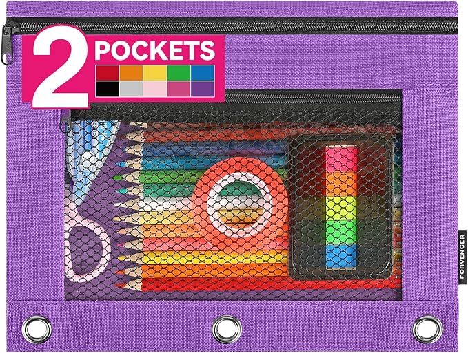 Forvencer Adorable Zipper Pencil Pouch, Cute Zipper Pencil Case by Forvencer