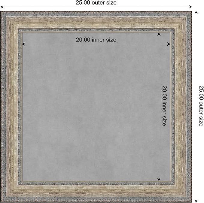 Amanti Art Silver Framed Magnetic Board 25x25 Medium Vision Board - Image 4