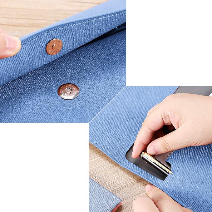 PU Leather A4 File Folder Document Holder Waterproof Portfolio Envelope Folder - Image 4