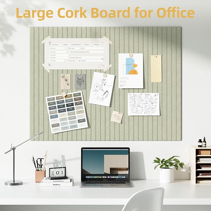 Large Cork Board for Wall 48" x 60" Sage Bulletin Board - Image 2