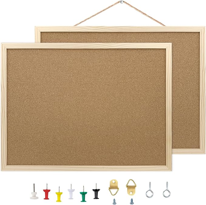 2 Pack Cork Board Bulletin Board, 15.7"X 11.81" inches by BGJRBY