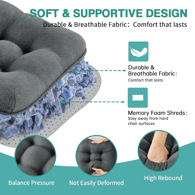BETU Chair Cushions for Dining Chairs, 3.5" Thick Kitchen Table Chair Pads - Image 9