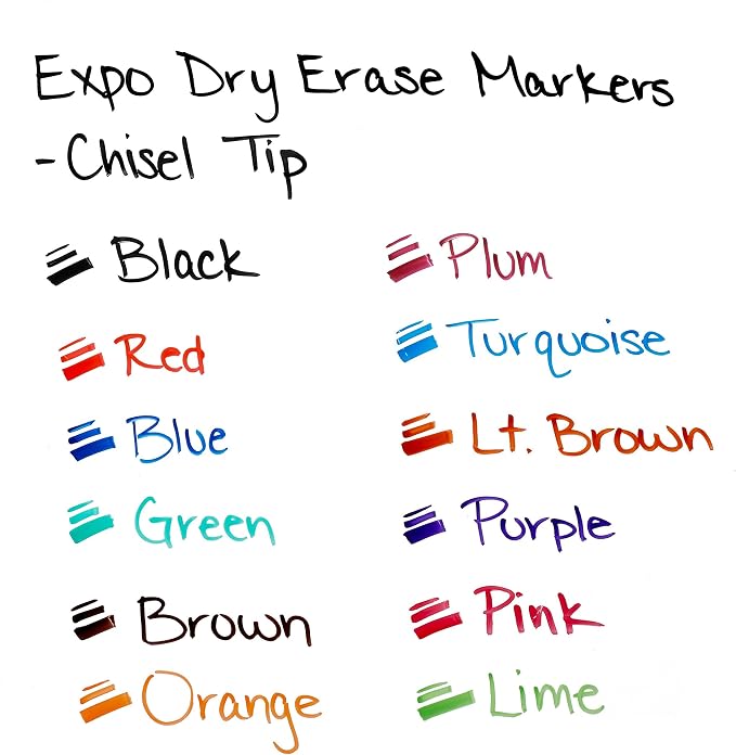 EXPO Dry Erase Markers, Low Odor Ink, Chisel Tip - Image 5