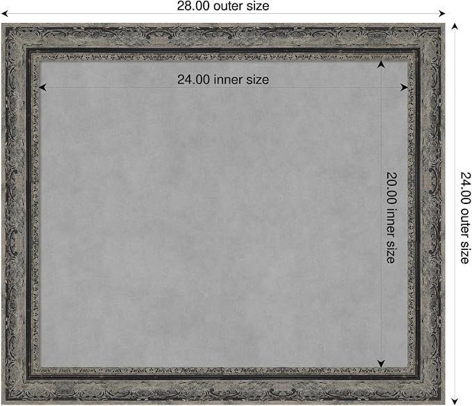 Amanti Art Black Framed Magnetic Board 24x28 Medium Vision Board - Image 2