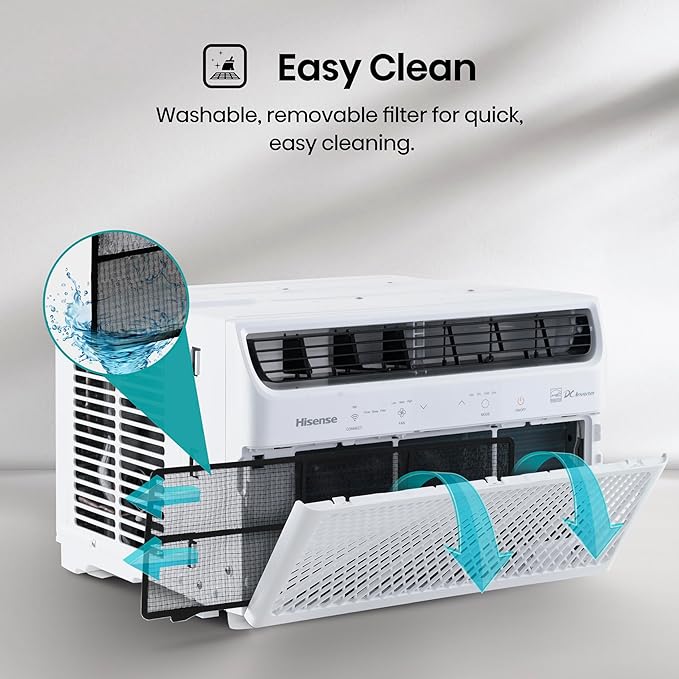 Hisense WCT08W25A Window Air Conditioner, 8,000 BTU, White-DeskLoop Office