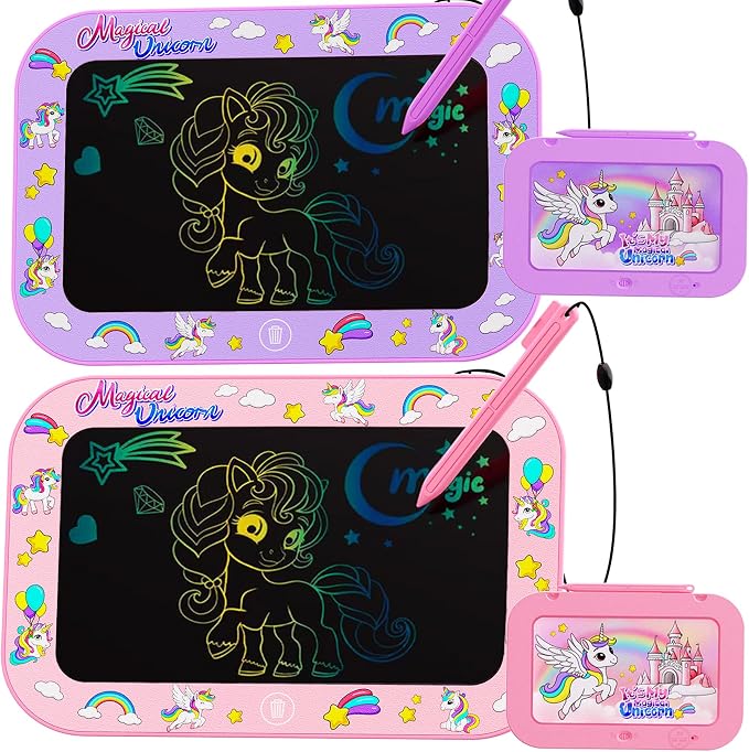 2 Pack LCD Writing Tablet for Kids, 10Inch Colorful Reusable Electronic Toddler by Unknown