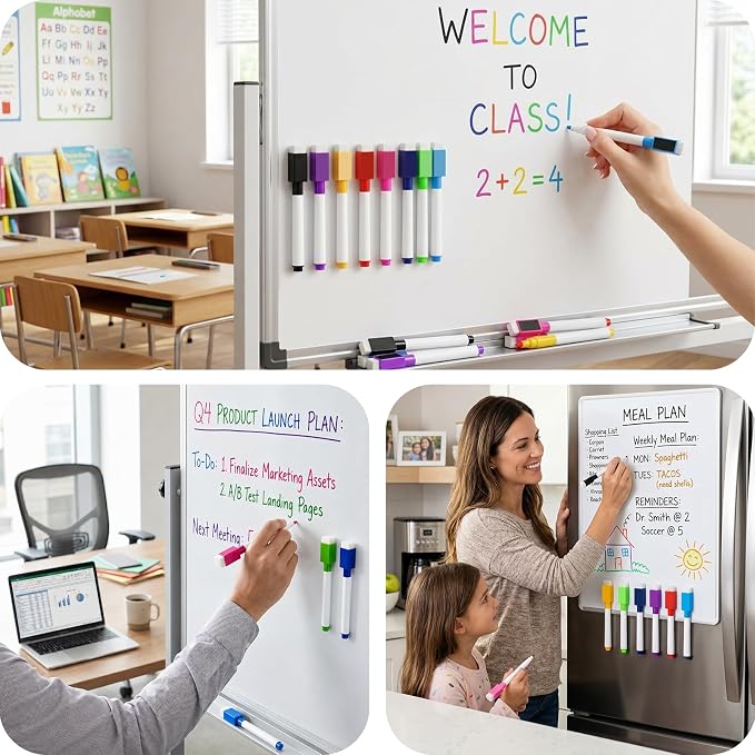 OWLKELA 60 Pcs Magnetic Dry Erase Markers - Image 8