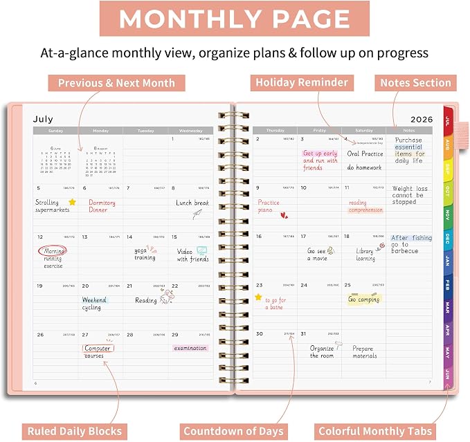 EMSHOI 2026-2027 Appointment Book, 15-Minute Hourly Academic Planner, Large Size - Image 4